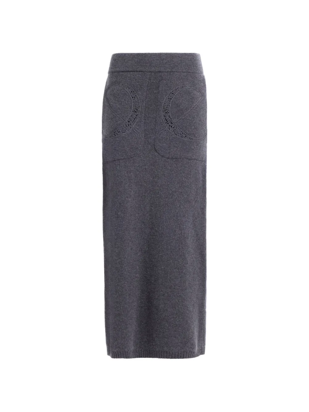 Elie Saab lace-detail knit midi skirt