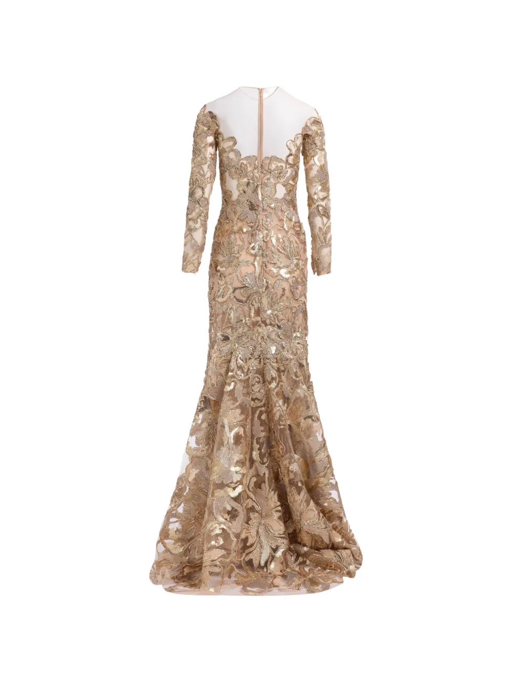 Elie Saab Maxi-jurk met pailletten Goud