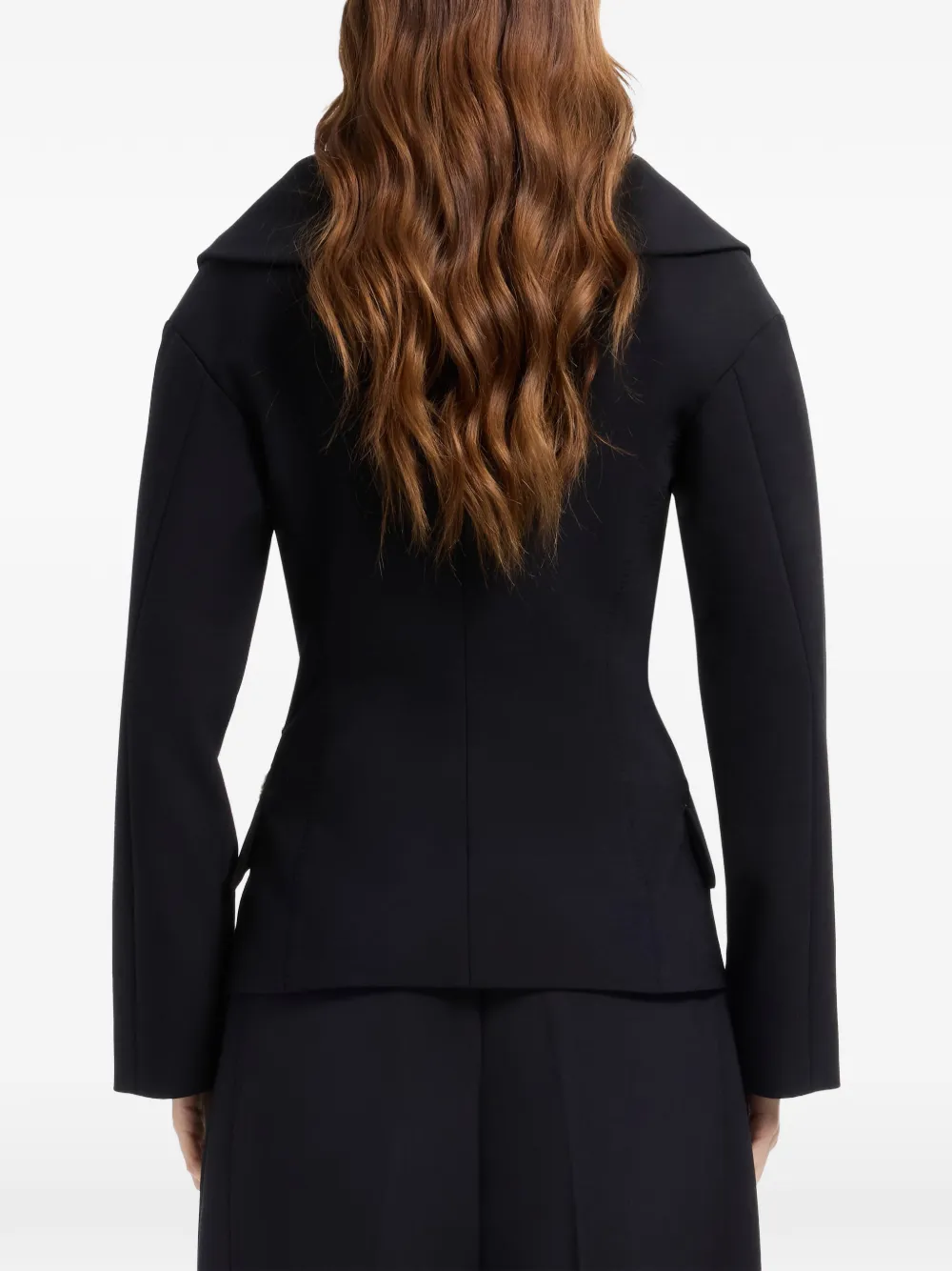 Elie Saab Getailleerd jack met verfraaide details Zwart