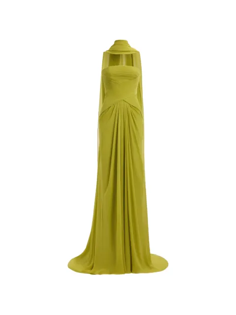 Elie Saab strapless draped maxi dress