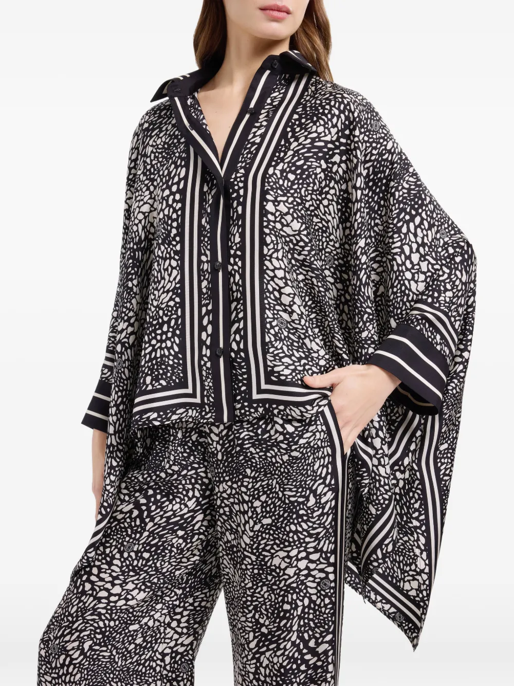 Elie Saab Overhemd met print Zwart