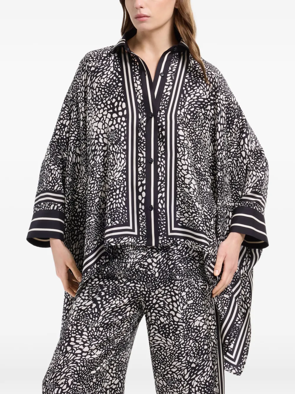 Elie Saab Overhemd met print Zwart