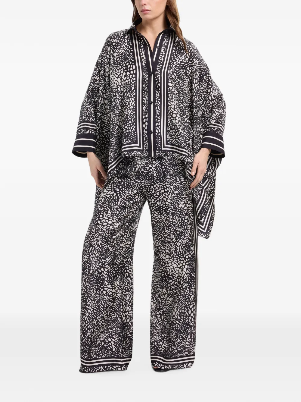 Elie Saab Overhemd met print Zwart