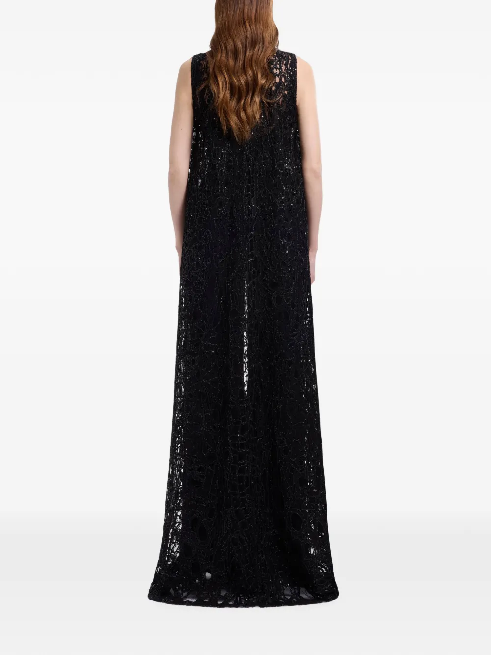 Elie Saab Jumpsuit met geborduurde pailletten Zwart