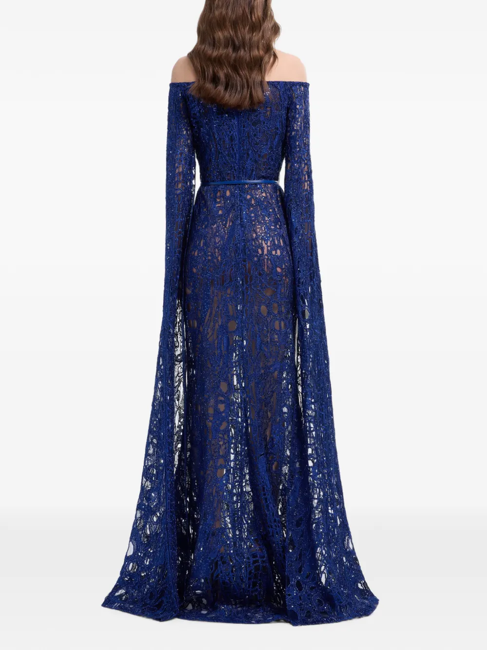 Elie Saab Maxi-jurk met pailletten Blauw