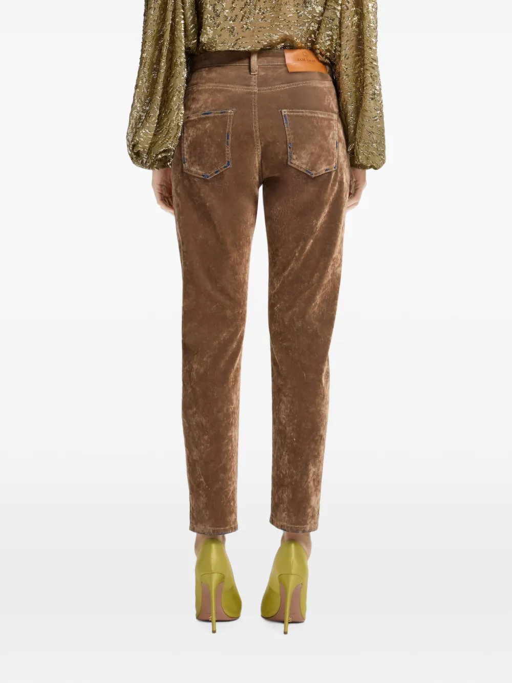 straight-leg flocked jeans, image 4 of 6