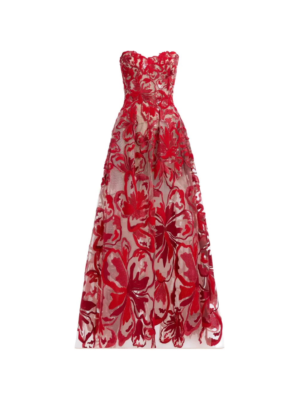 Elie Saab velvet-embroidered maxi dress