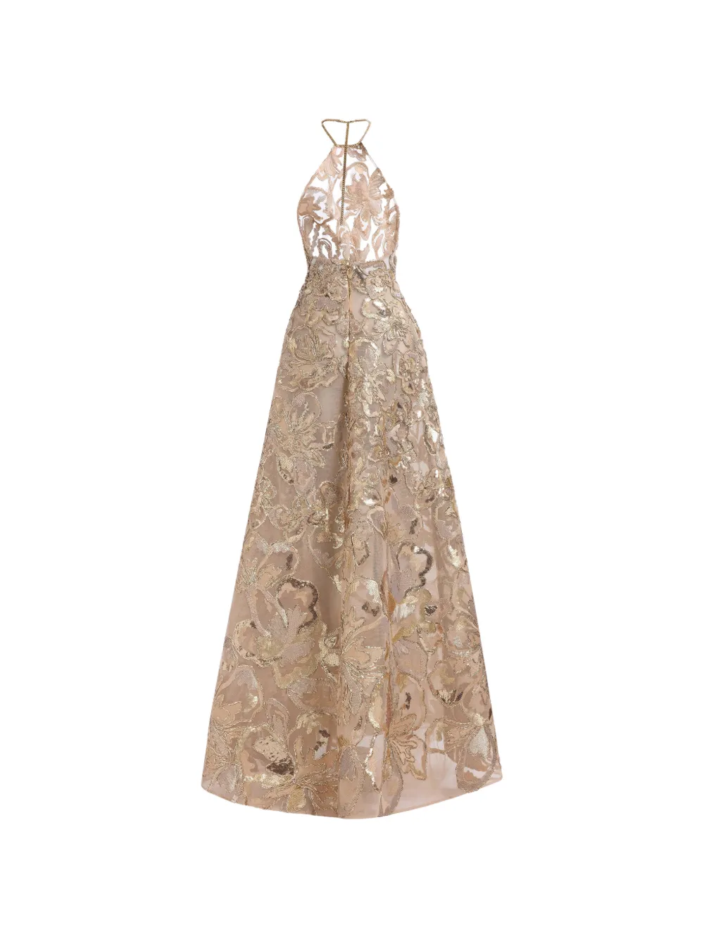 Elie Saab Maxi-jurk met pailletten Goud