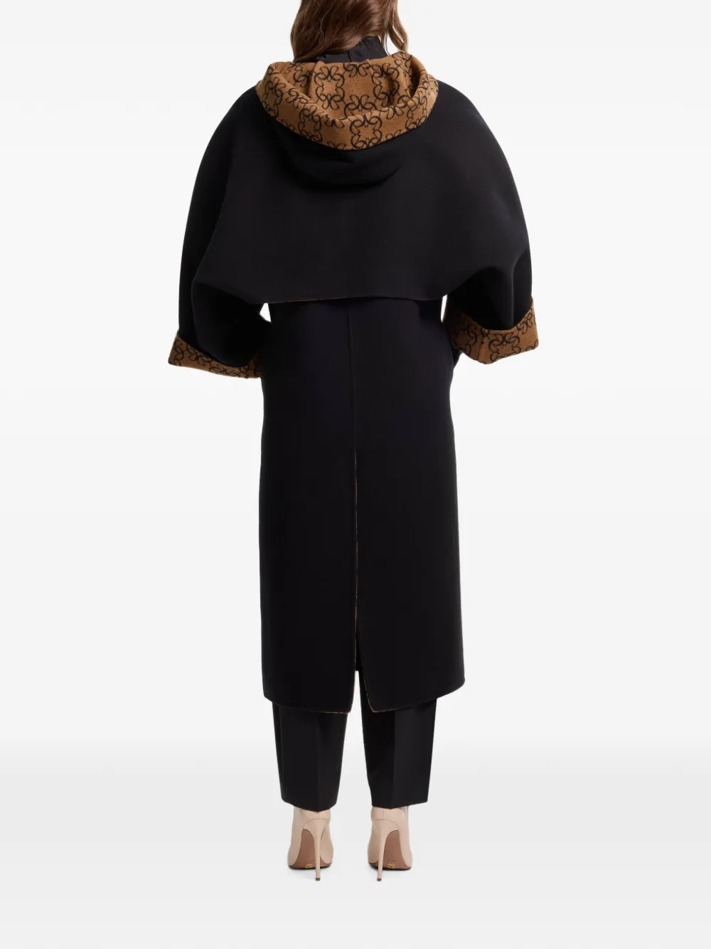 Elie Saab Omkeerbare jas met monogram-patroon Zwart