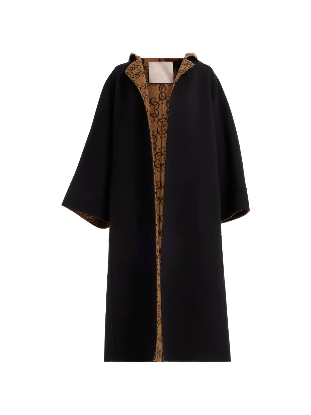 Elie Saab reversible monogram-pattern coat