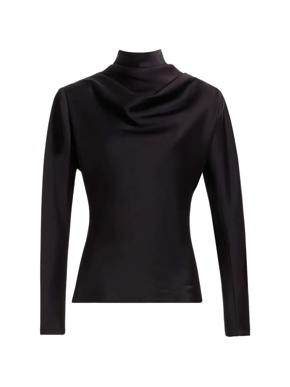 Elie Saab Top met gedrapeerde mouwen Zwart