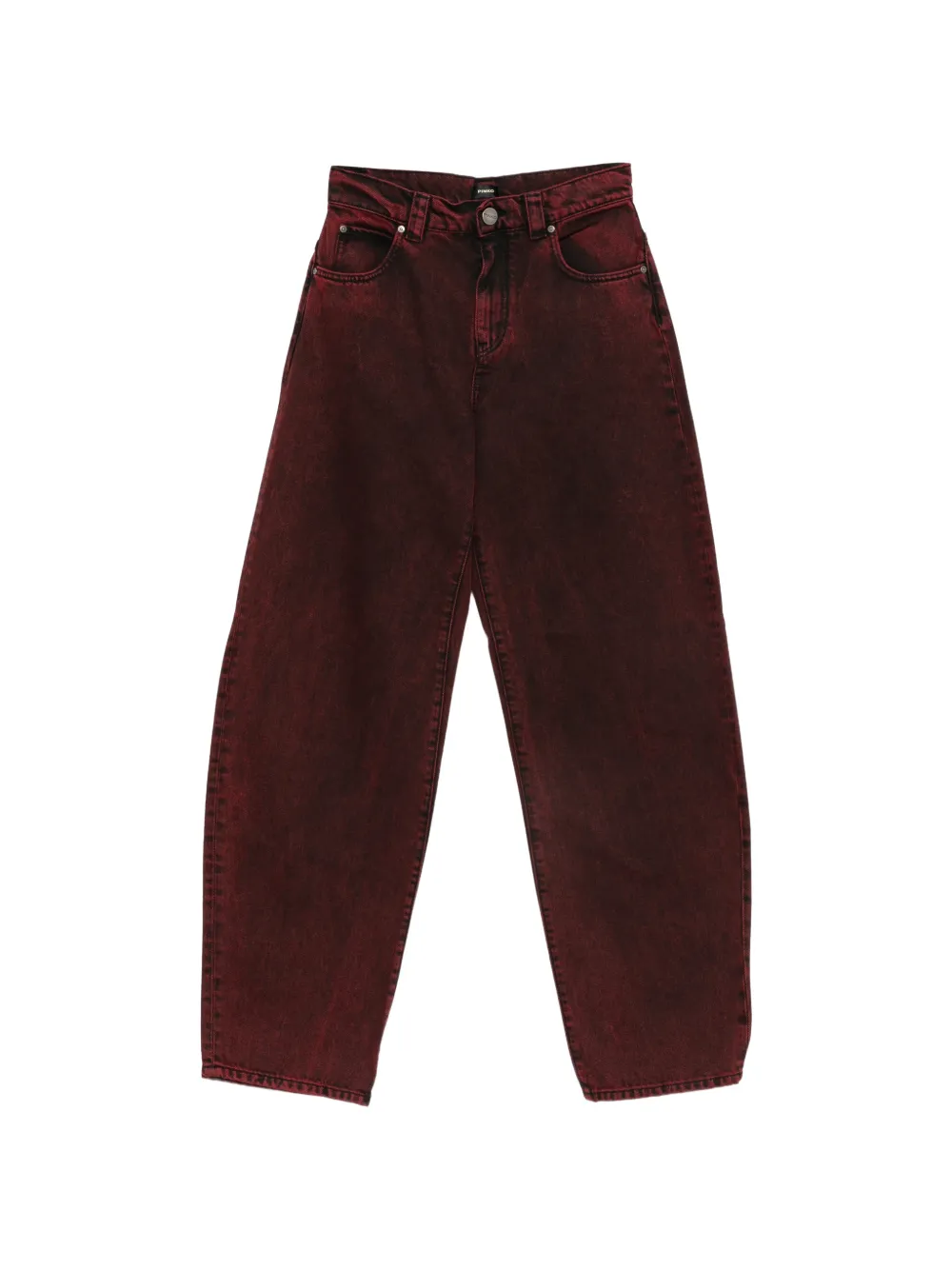 PINKO Love Birds-print acid-wash jeans - Rot