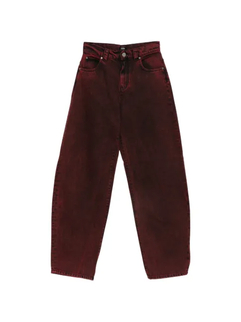 PINKO Love Birds-print acid-wash jeans