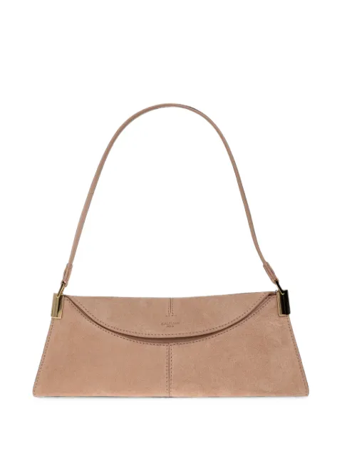 Balmain Borsa a spalla piccola in pelle scamosciata 64-83