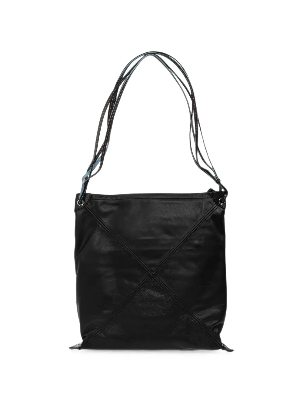 Kenzo Kite leren shopper met logo-print Zwart