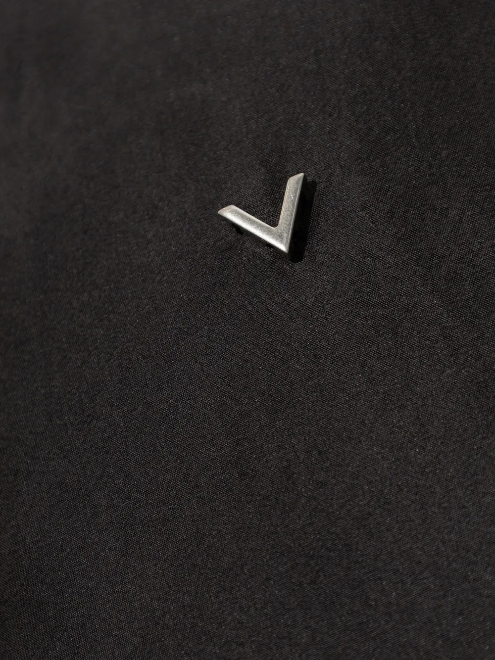 Valentino Garavani Zijden jack met metallic V-detail Zwart