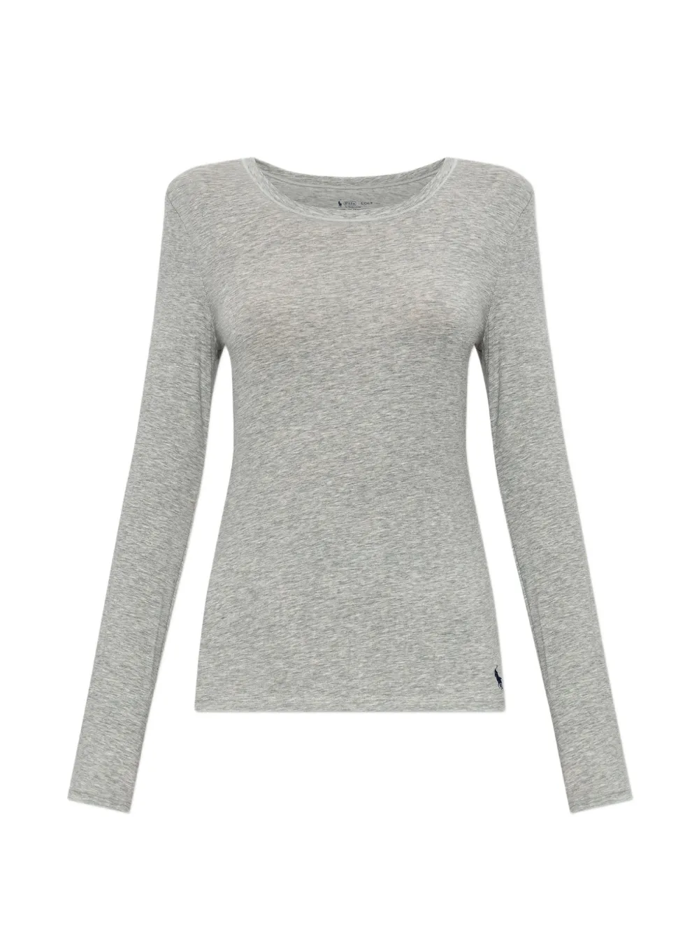 Polo Ralph Lauren logo-embroidered long-sleeve pyjama top - Grigio