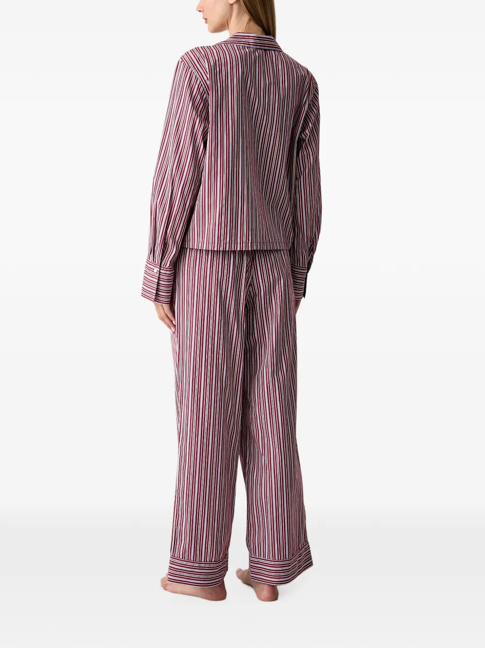 Polo Ralph Lauren striped logo-embroidered pyjama set (set of two) Rood