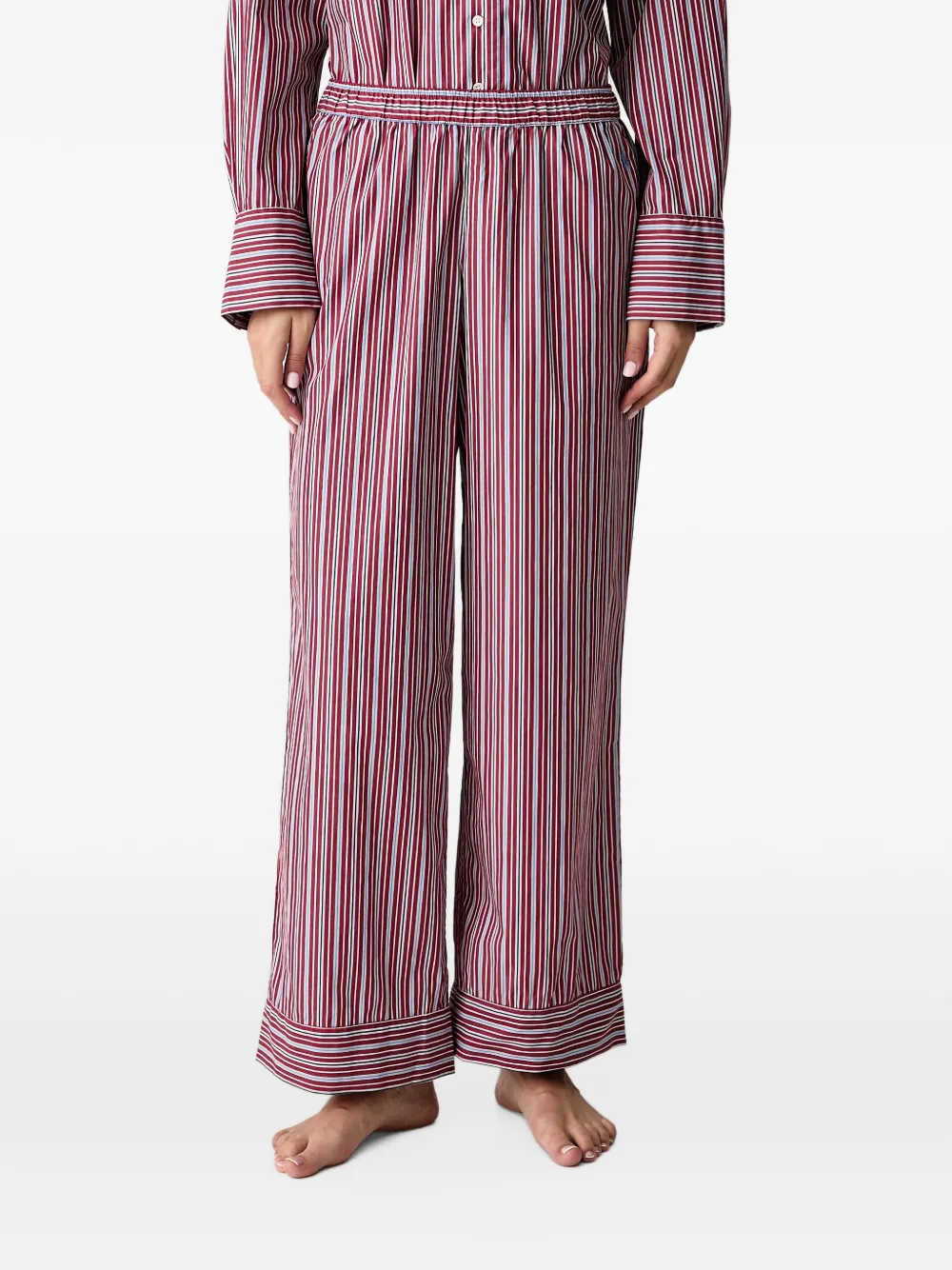 Polo Ralph Lauren striped logo-embroidered pyjama set (set of two) Rood