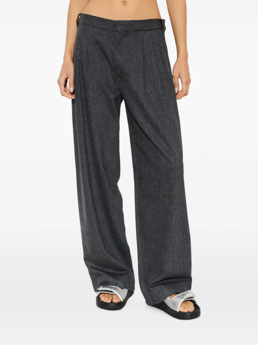 rag & bone Lawrence plooibroek van wolblend Grijs