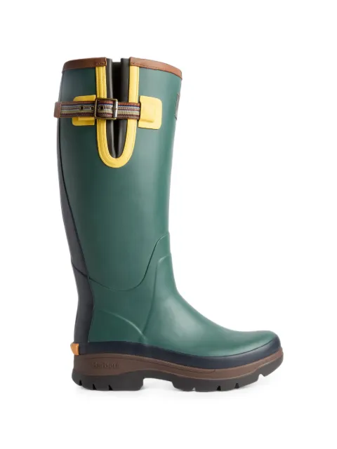 Barbour x Paul Smith buckled knee-high boots
