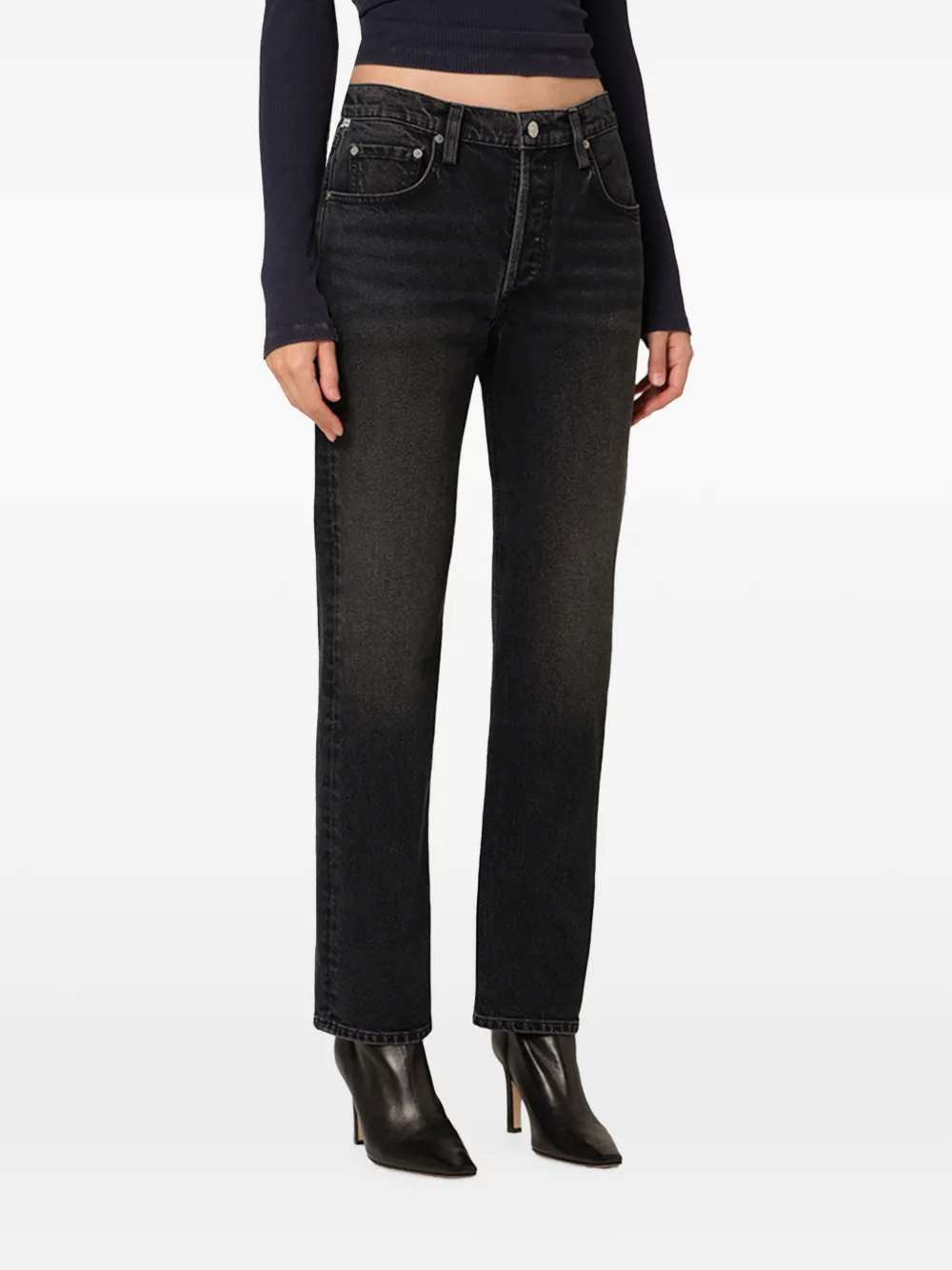 Citizens of Humanity Savannah high-waist straight jeans Zwart