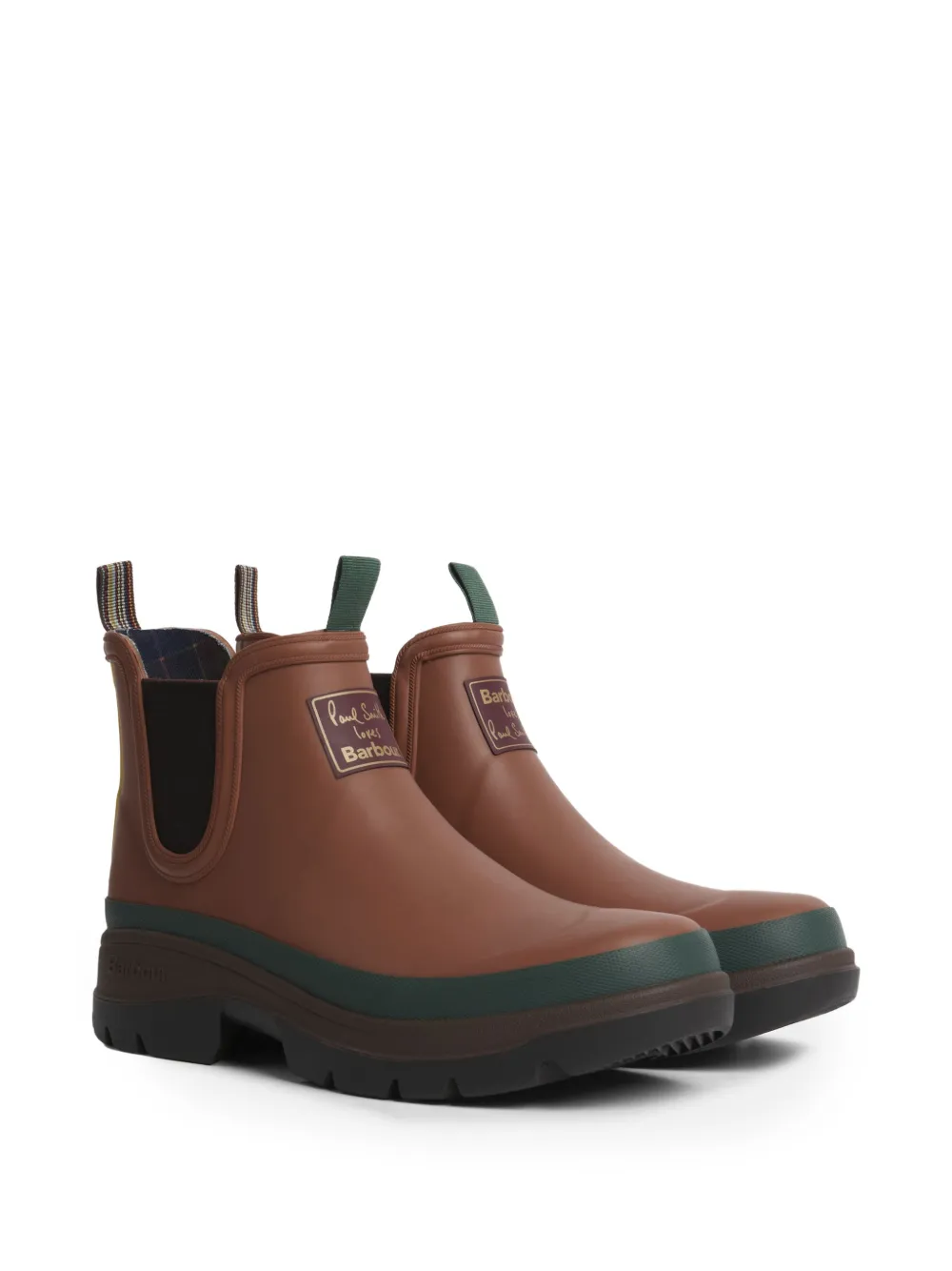 Barbour x Paul Smith waterproof rubber Chelsea boots Bruin
