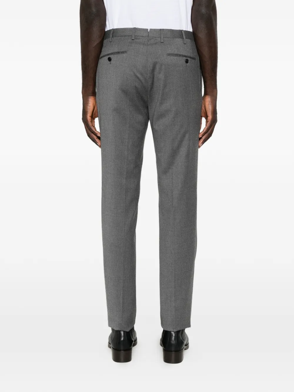 Incotex Straight wollen broek Grijs