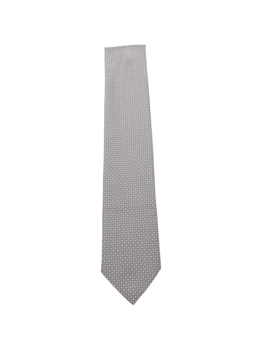 Errico Formicola micro-patterned silk tie - Grigio
