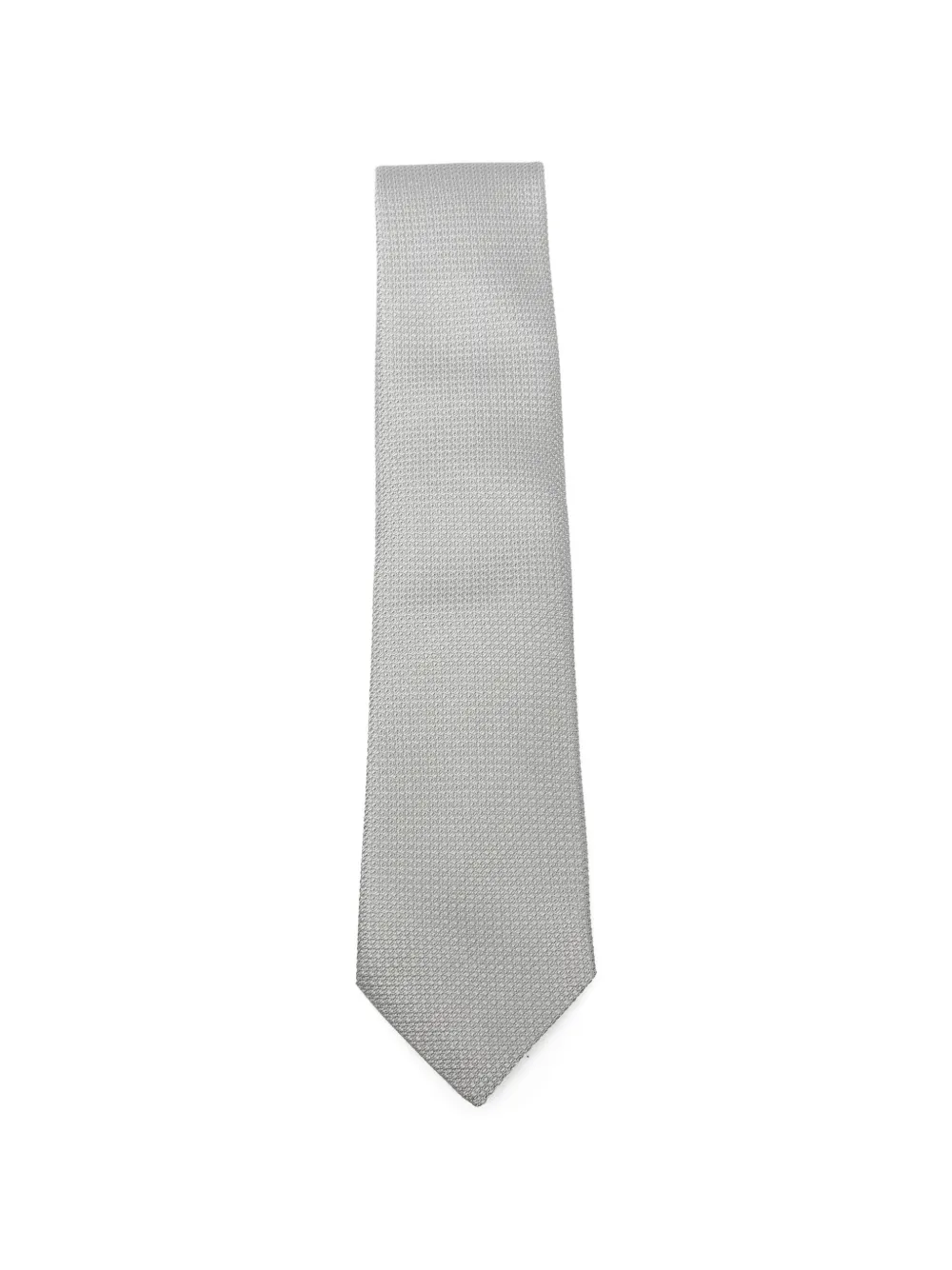 Errico Formicola micro-patterned silk tie - Grigio