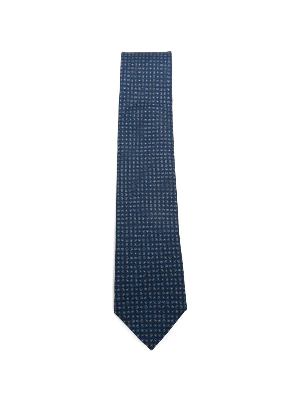 Errico Formicola geometric-print silk tie - Blu