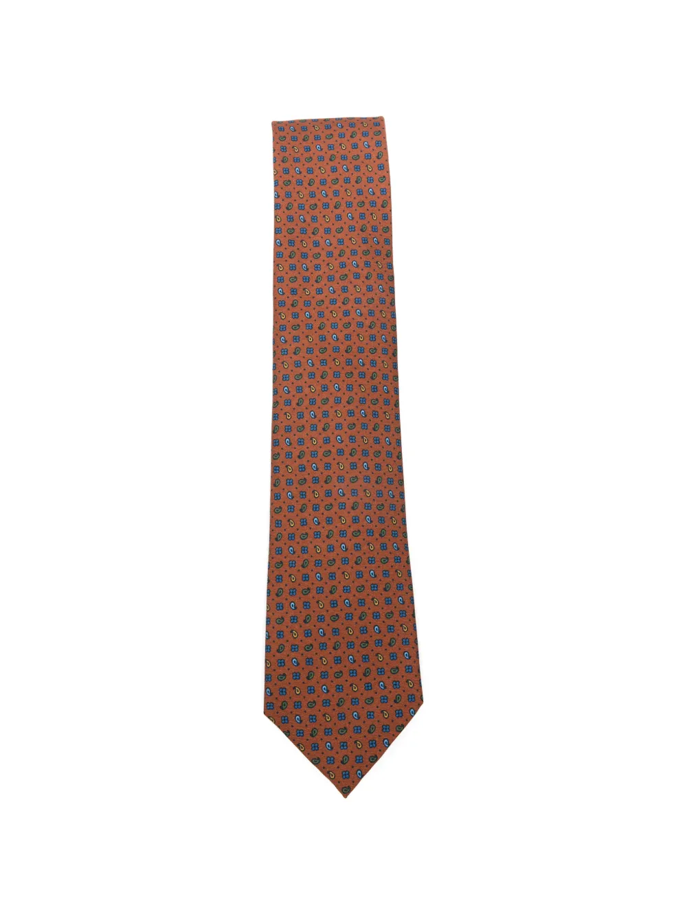 Errico Formicola paisley-print silk tie - Marrone
