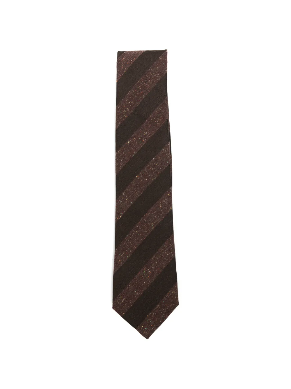 Errico Formicola striped flecked tie - Marrone