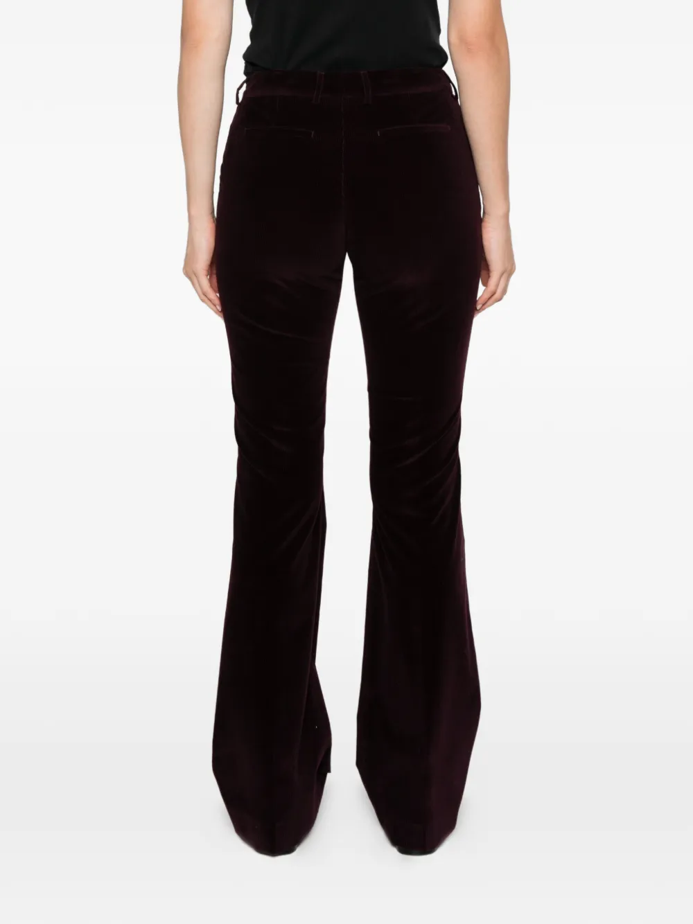 PT Torino Elsa ribfluwelen flared broek Rood