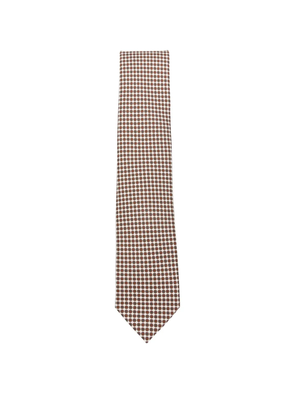 Errico Formicola geometric-print silk tie - Toni neutri
