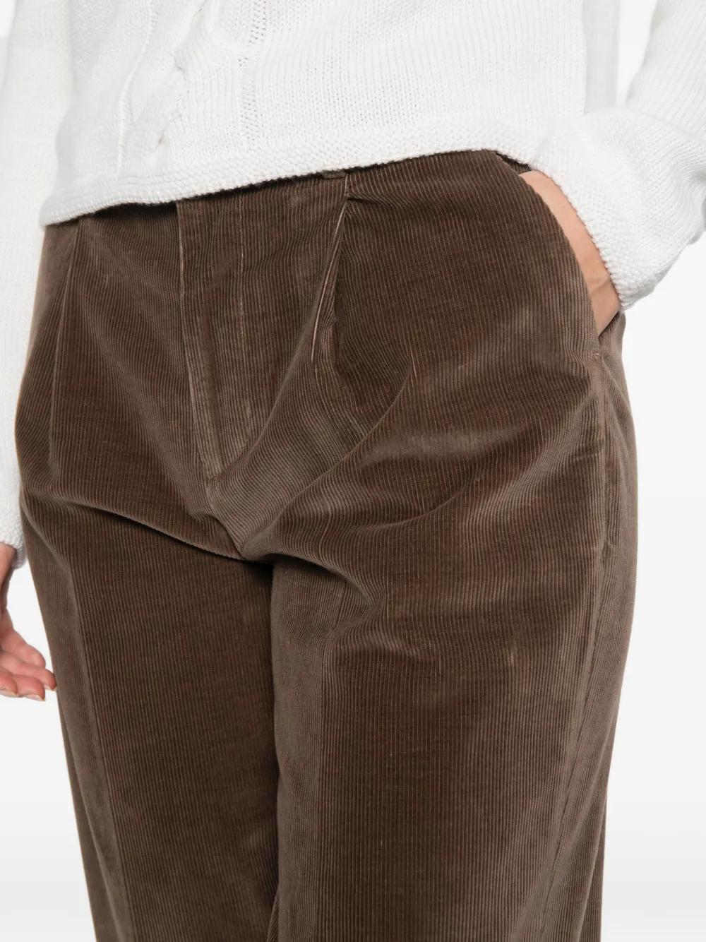 PT Torino Ribfluwelen broek Bruin