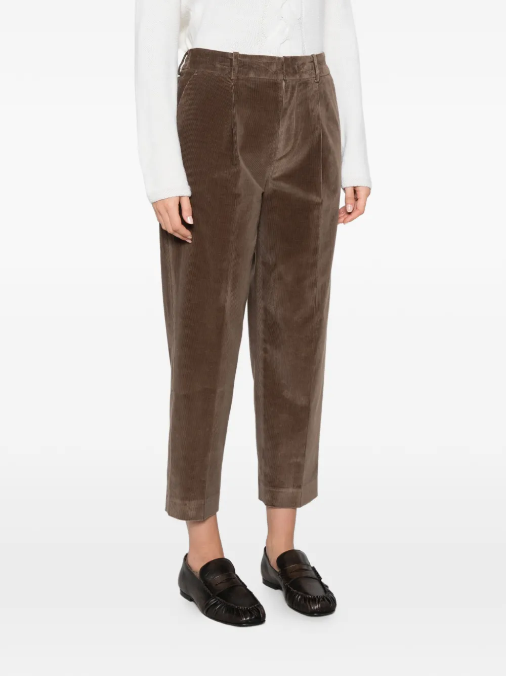 PT Torino Ribfluwelen broek Bruin