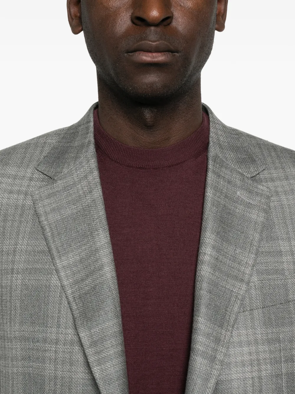 Canali Prince of Wales geruite blazer Grijs