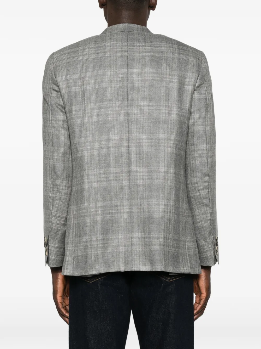 Canali Prince of Wales geruite blazer Grijs