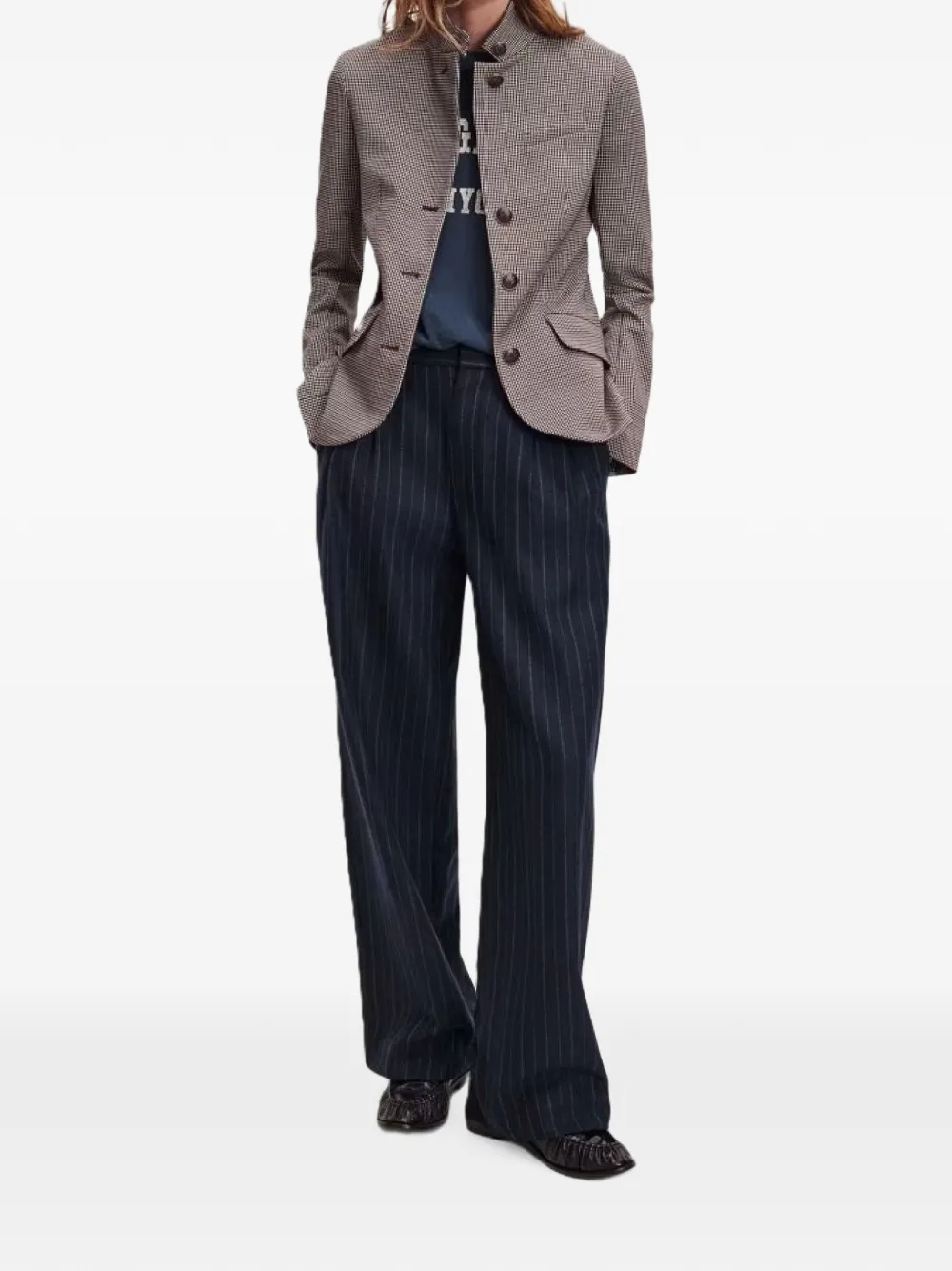rag & bone Lawrence broek met krijtstreep Blauw