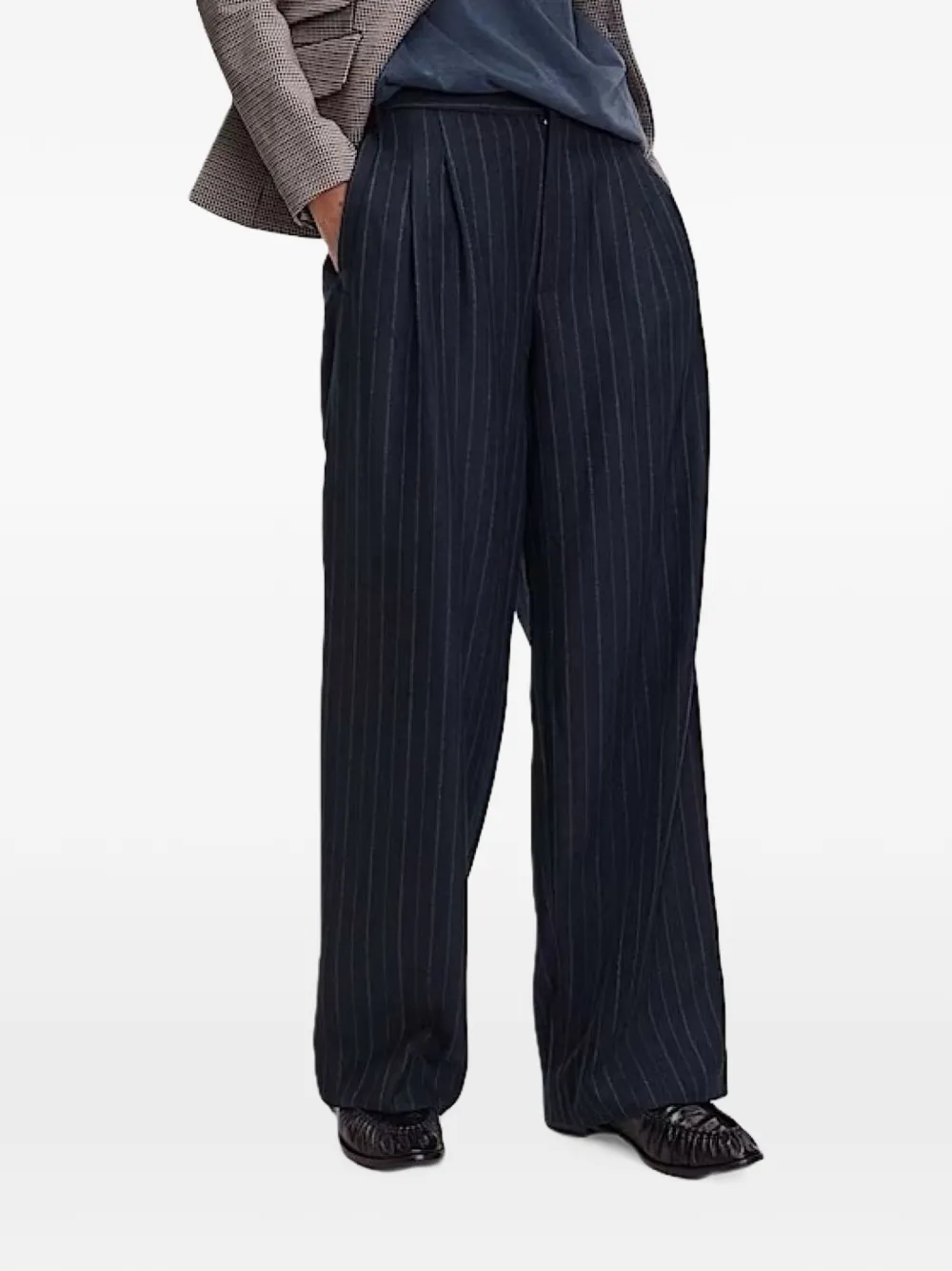 rag & bone Lawrence broek met krijtstreep Blauw