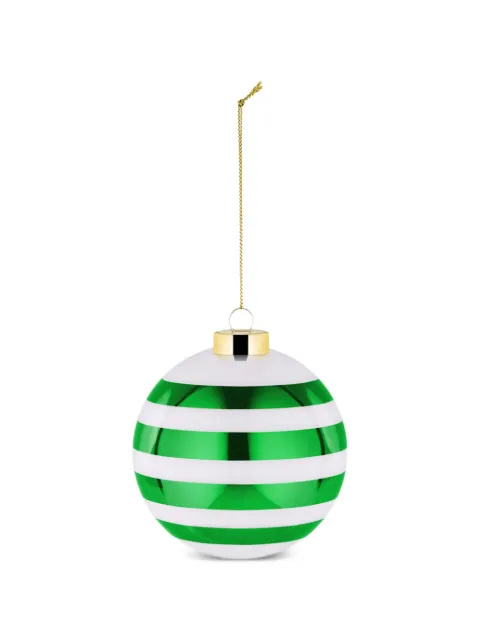 Alessi Delight polka-dot striped Christmas baubles (set of two)