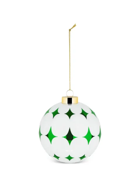 Alessi Delight diamond-print Christmas baubles (set of two)