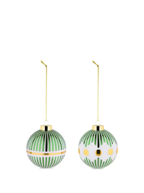 Alessi Delight Christmas baubles (set of two)