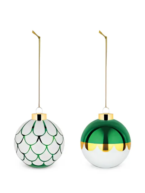 Alessi Delight Christmas baubles (set of two)