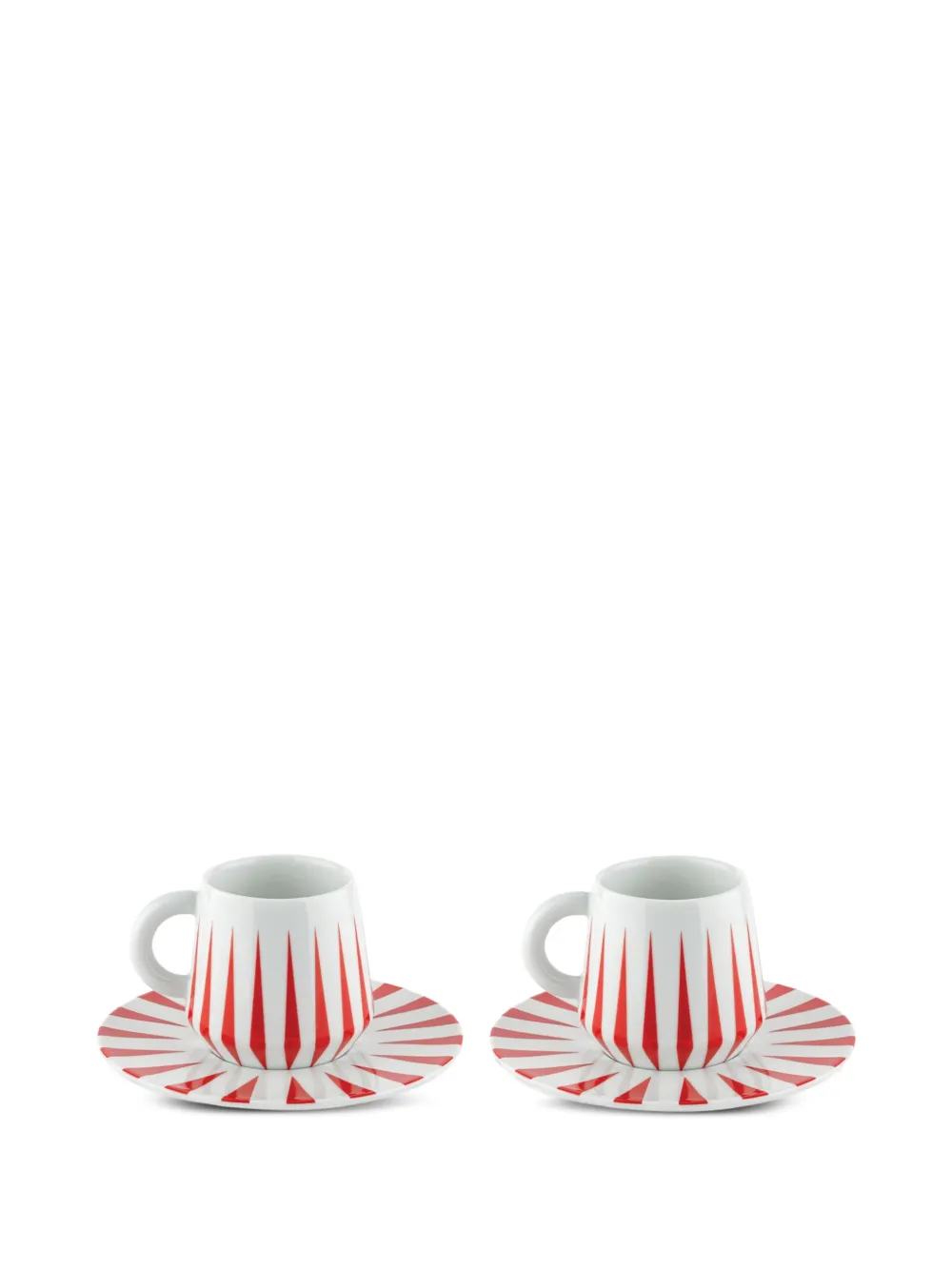 Alessi Delight coffee cups and saucers (set of two) | White | Image 1