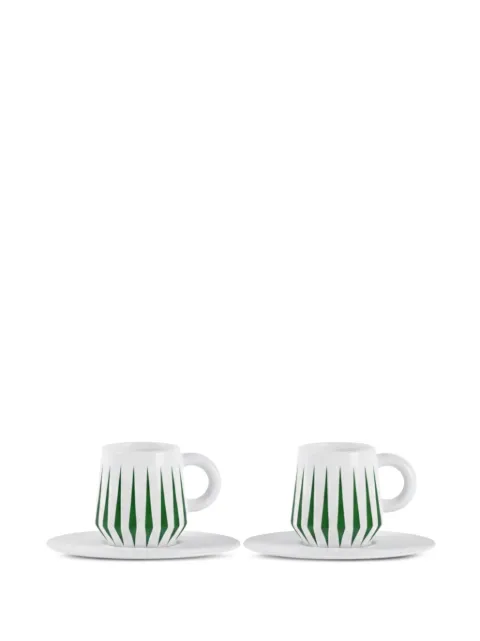 Alessi Delight geometric-print espresso cups (set of two)