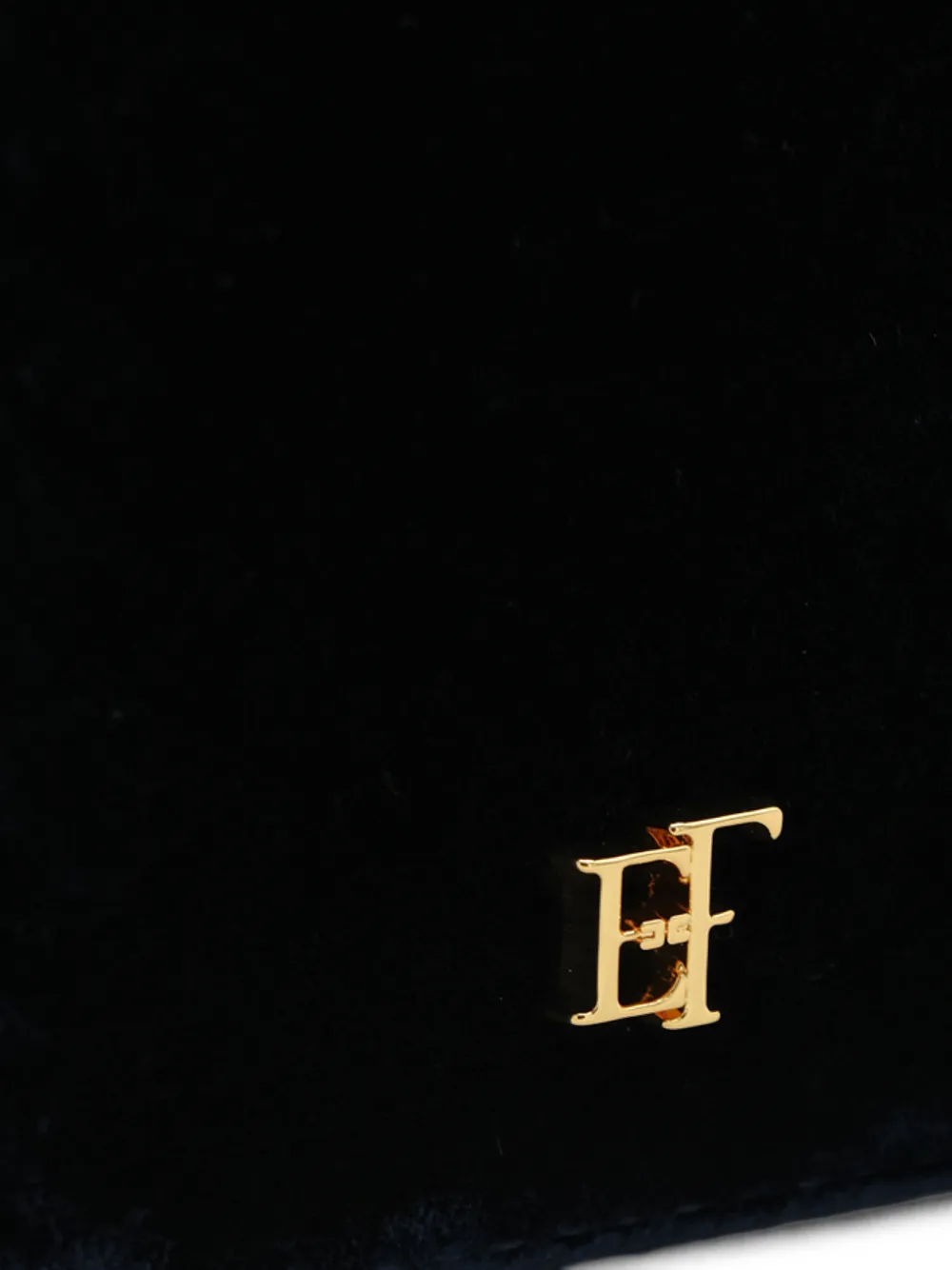 Elisabetta Franchi velvet shoulder bag with crocodile print Blauw