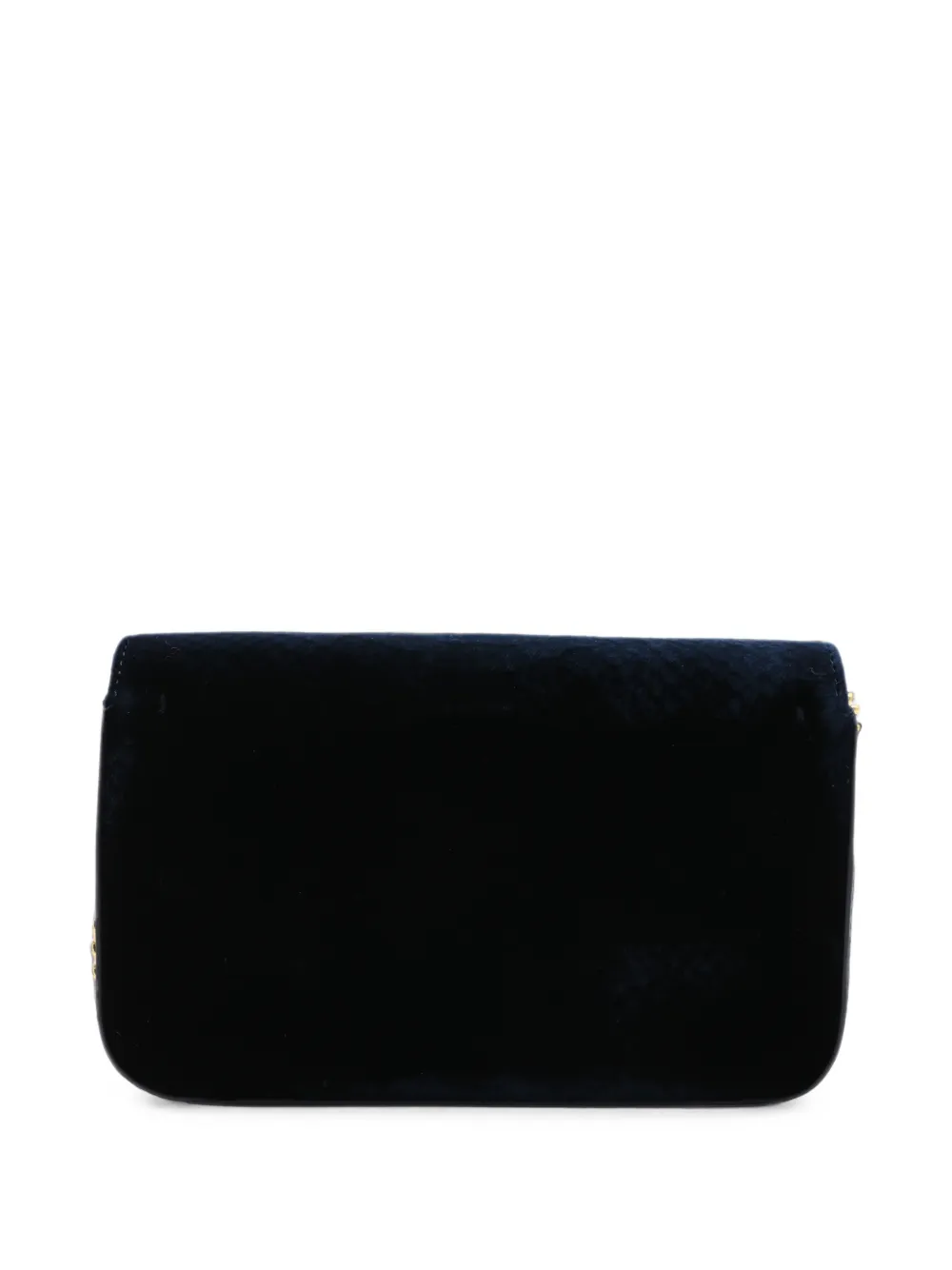 Elisabetta Franchi velvet shoulder bag with crocodile print Blauw