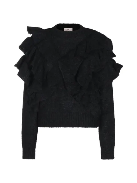 Elisabetta Franchi knit pullover with ruffles